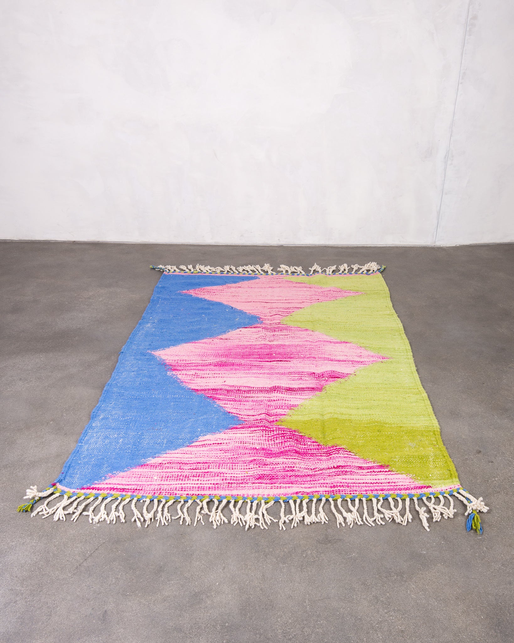 Modern designer handcrafted Berber rug from morocco Kelim with beautiful colors and patterns